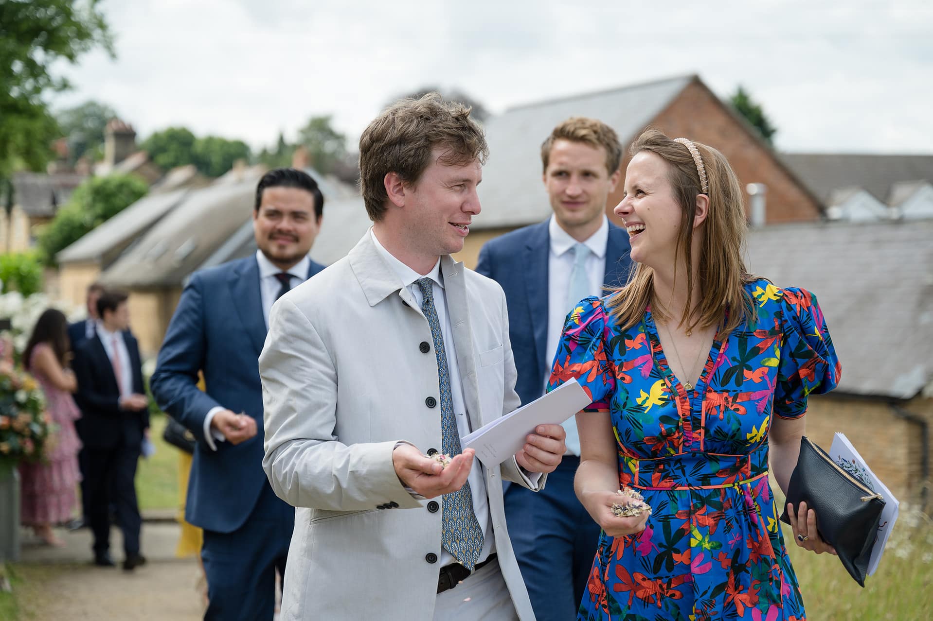 Wedding guests at Wing church in Rutland