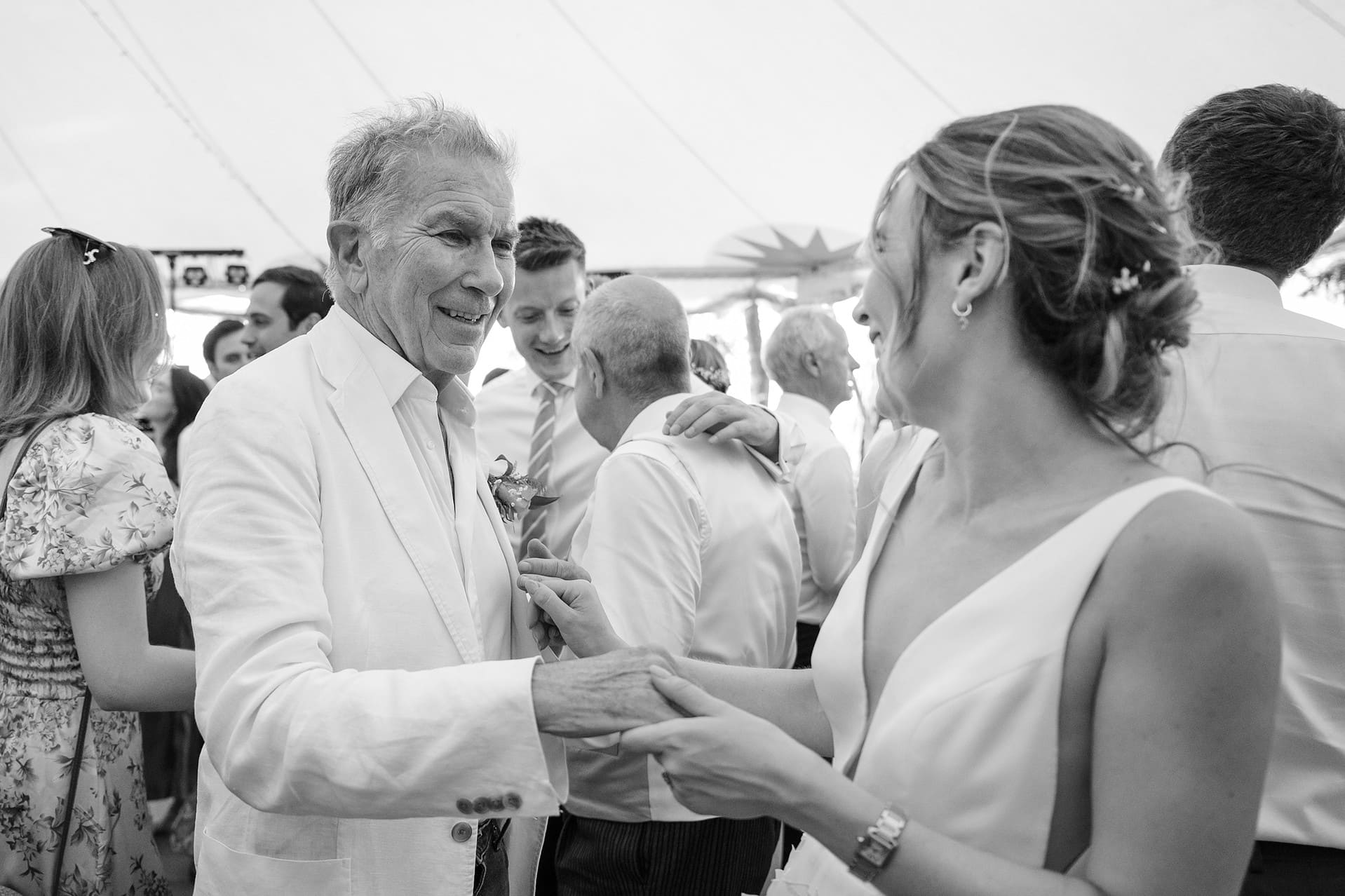 Father of the bride dancing with the bride